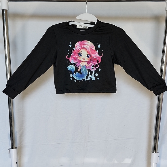 SHEIN Black and Multicolor Mermaid Kids Matching Set - Picture 3 of 7